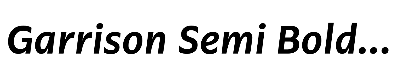 Garrison Semi Bold Italic